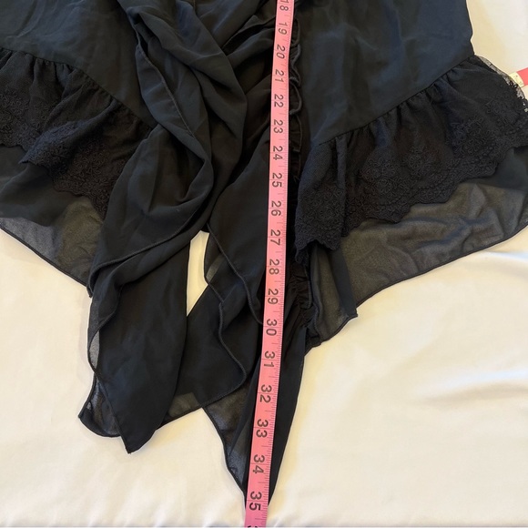 NEW NWT Umgee Embroidered Lace Ruffle Sheer Cardigan Vest Shawl Size M/L - Picture 16 of 16